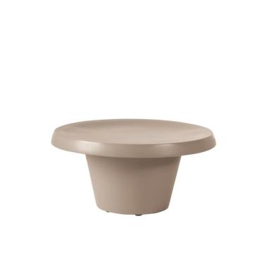 Imagem de Mesa de Centro Cona Redonda em Polietileno Rotomoldado 80cm Concreto Tramontina para Sala