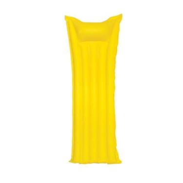 Imagem de Colchão inflável flutuante amarelo piscina praia até 90kg - MOR