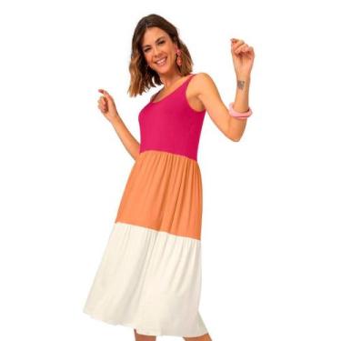 Imagem de Vestido Midi Recortes Feminino Rovitex 6161055