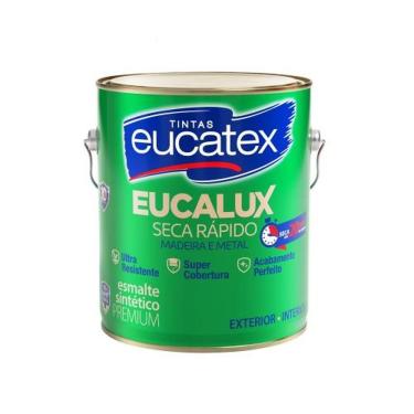 Imagem de Tinta Esmalte Sintético Eucalux Amarelo Puro Brilhante 3,6L para Ambientes Internos e Externos Eucatex