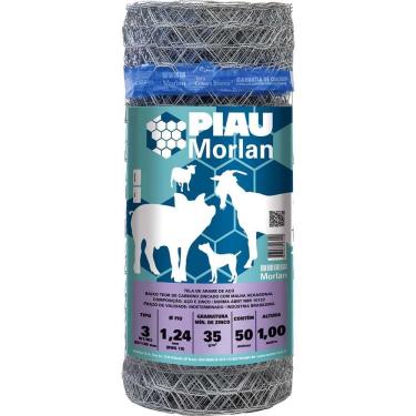 Imagem de Tela Metálica Hexagonal Malha 3 Fio 18 BWG 1m X 50m para Cercar Pequenos Animais Mangueirão Morlan