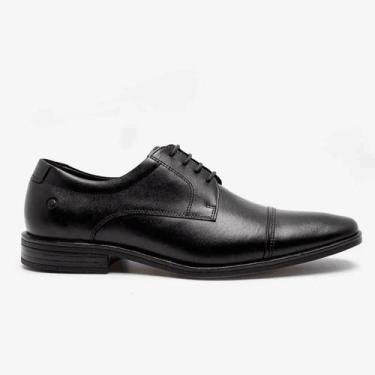Imagem de Sapato Social Democrata Couro Masculino Derby, Preto, 42