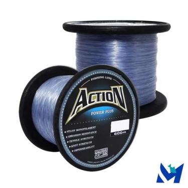 Imagem de Linha de Pesca 0,60mm 53Lbs 24Kg 600m Monofilamento Action Grey Marine