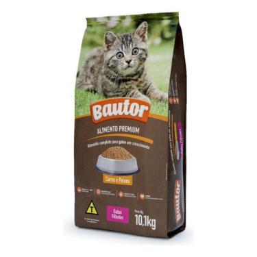 Imagem de Ração Para Gatos Filhotes Bautor Premium Sabor Carne e Peixes 10.1 Kg