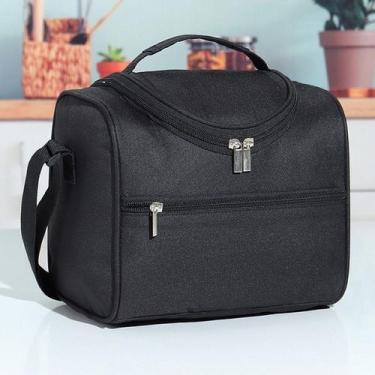Imagem de Bolsa Termica Marmita Porta Lanche Bebida Viagem - oem, Preto