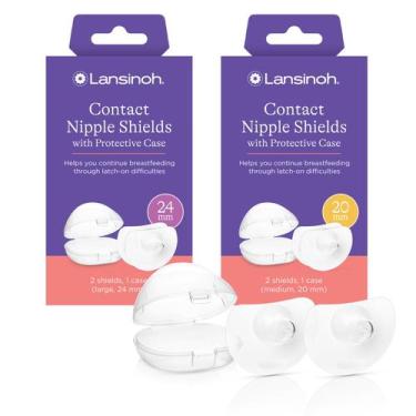 Imagem de Protetores de mamilo Lansinoh Contact em silicone 20 mm e 24 mm, 4 uni