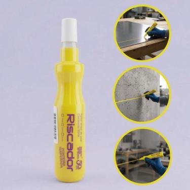 Imagem de Kit 2 Marcador Riscador Caneta Industrial Amarelo 2mm 60ml Ferro Chapa