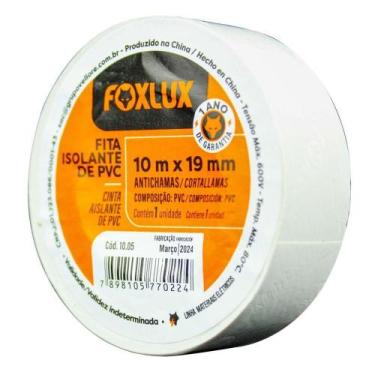 Imagem de Fita Isolante Elétrica 10m Branca 10un para Emendas e Conexões Branco 