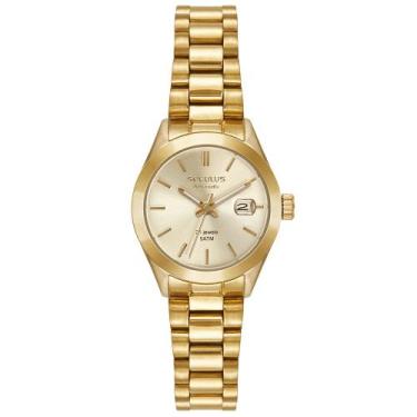 Imagem de Relogio Seculus feminino dourado Automático pequeno maquina aparente n