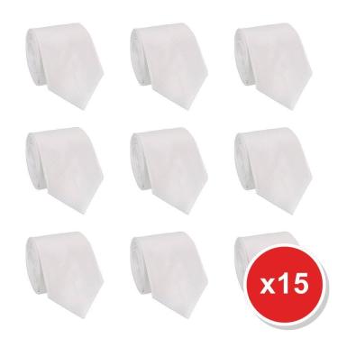 Imagem de Kit 15 Gravatas Social Tons Classico Masculina Slim Lisa Padrinho Casamento Noivo Trabalho Congresso