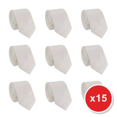 Imagem de Kit 15 Gravatas Social Tons Classico Masculina Slim Lisa Padrinho Casamento Noivo Trabalho Congresso