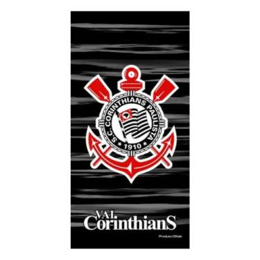 Imagem de Toalha de Banho Corinthians Licenciada Veludo 70x140cm Algodão 360g/m²