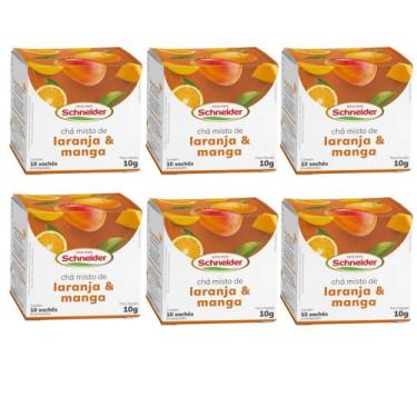 Imagem de Chá Laranja com Manga Sachês Kit 6cx Natural Schneider