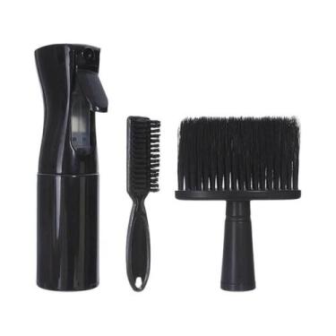 Imagem de Kit Portátil De Estilização De Barba E Cabelo 3 Peças: Escova De Corte
