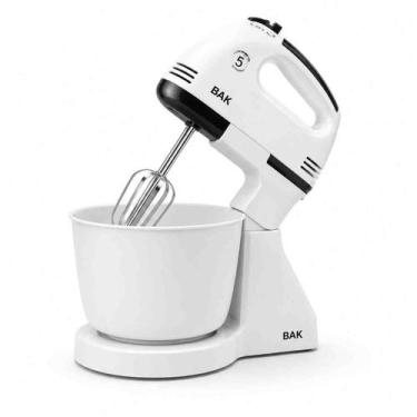 Imagem de Batedeira BAK 300W 5 Veloc. c/ Pedestal 2,5L 127V Branca, 110V