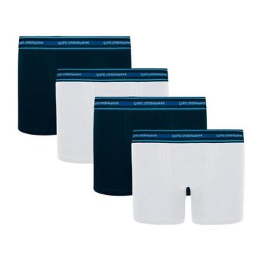 Imagem de Kit 4 Cueca Boxer Box Lupo Infantil Kids Algodão Original, Branco com 