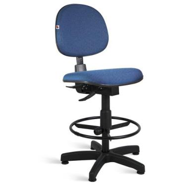 Imagem de Cadeira Caixa Executiva Back System Tecido Azul Com Preto - Ideaflex