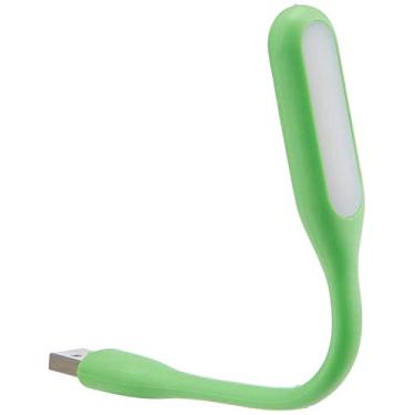 Imagem de E-COSMOS Lâmpada de leitura USB, LED, silicone, verde, branco, 5V 1,2W, 170 x 18,5 x 9 mm