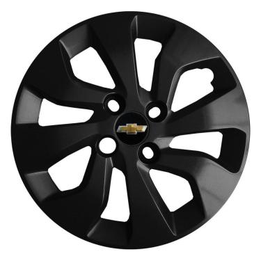 Imagem de Kit 4X Calota Gm Onix Prisma Aro 14 Preto 373Cb