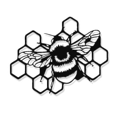 Imagem de Quadro decorativo abelha e favo