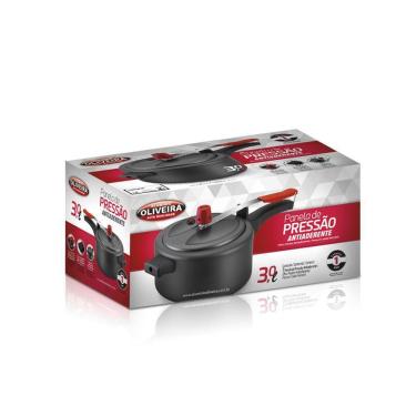 Imagem de Panela De Pressão 3 Litros Antiaderente Alumínio Cor Preto