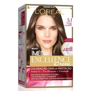 Imagem de Kit Tintura Imédia Excellence L?Oréal Castanho Claro Acinzentado 5.1