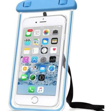 Imagem de Capa Bolsa Celular A Prova D`água Proteção Mergulhos Azul