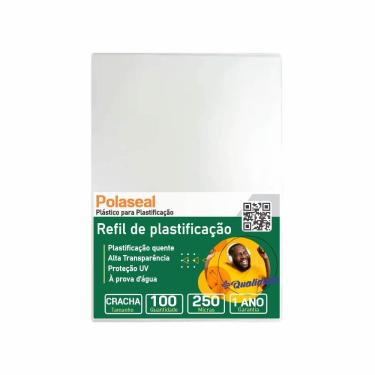 Imagem de Polaseal Plástico para Plastificação Crachá 59x86x0,10 100un