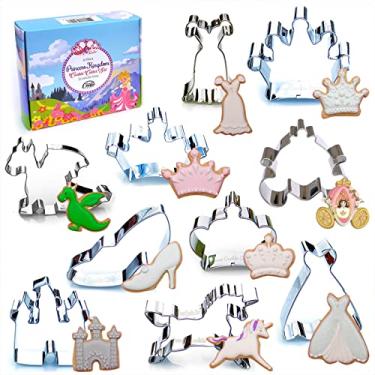 Imagem de Conjunto de cortador de biscoito Princess Kingdom, 10 peças, aço inoxidável