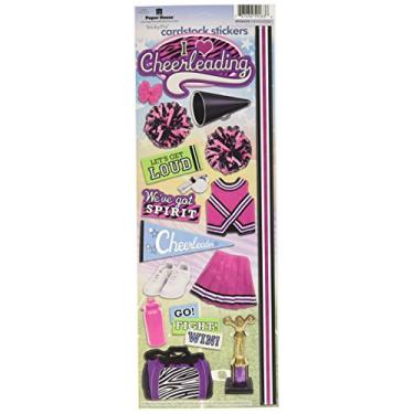 Imagem de Paper House Productions Adesivos de cartolina STCX-0172E, líder de torcida (pacote com 6)