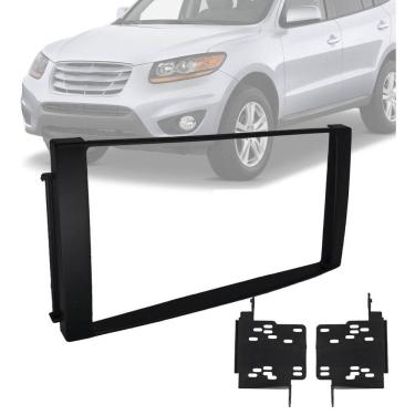 Imagem de Moldura de Painel 2 Din Hyundai Sportage 2007 até 2012 Preto Fosco