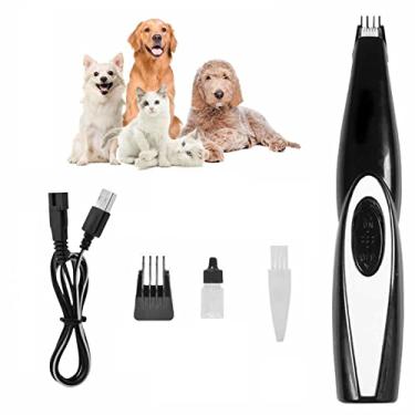 Imagem de Cortadores de cachorro para profissionais de saúde, cortadores de animais de estimação recarregáveis sem fio com baixo ruído, aparador de cuidados de pêlos para patas, olhos, orelhas, rosto, garupa, preto