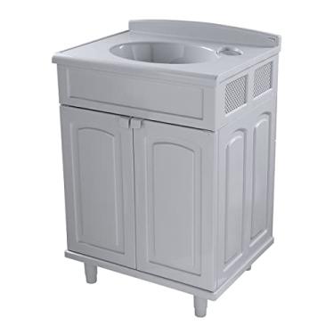 Imagem de Gabinete para Banheiro em Plástico com Lavatório Clássica Astra sem Torneira Cinza