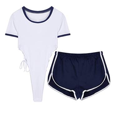 Imagem de Temptshow Japanese style dva cosplay bodysuit women's sexy one piece underwear (white)