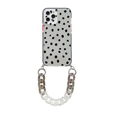 Imagem de Dot Crystal pulseira pulseira capas de telefone para iphone 12 pro max 11 promax X XS XR 7 8 Plus 12mini capa de corrente, A com corrente, para iphone7Plus 8plus