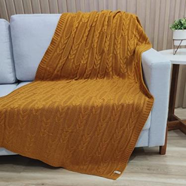 Imagem de Manta Trico Sofa Decorativa 150x90cm Usufruto Tricot c003 Cor:LINHAÇA