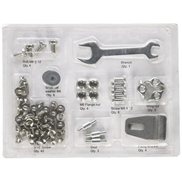 Imagem de Hiland Conjunto de parafusos mestre SGT-MBS para aquecedor de pátio de tubo de vidro quadrado, ajustado, cinza