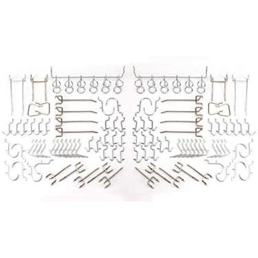 Imagem de Conjunto de ganchos de esteira para garagem, 100 peças, 2,54 cm x 1,27 cm, loja de armazenamento