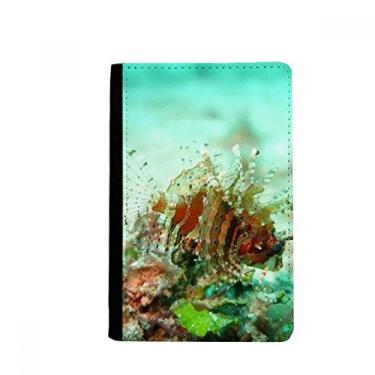 Imagem de Porta-passaporte Lionfish Ocean Sea Organismo Marine Notebook Burse Carteira Capa Cartão Bolsa, Multicolor
