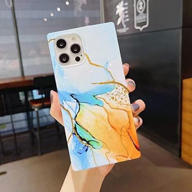 Imagem de Capa de telefone macia de mármore colorida com brilho galvanizado para iphone 12 13 11 pro max mini x xr xs se2 7 8 plus capa para-choque, estilo 4, para iphone 13