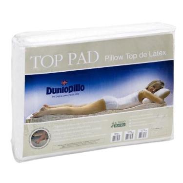 Imagem de Pillow Top De Látex Solteiro Capa Bambu 188 X 88 X 3 Cm Top Pad Dunlop