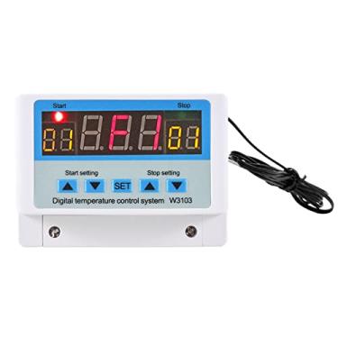Imagem de Qudai 30A/DC24V LED Controlador de temperatura digital Termostato inteligente Sistema de controle de temperatura de aquecimento e resfriamento com sensor