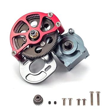 Imagem de Qudai Transmissão de caixa de câmbio com substituição de engrenagem para peças de atualização de carro axial SCX10 RC