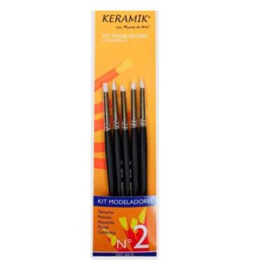 Imagem de Pincel Kit Modeladores 5 Formatos Keramik 501K 2