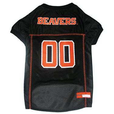 Imagem de NCAA College Oregon State Beavers malha jersey para cães e gatos, 2GG. Camiseta licenciada para cachorro grande com sua equipe favorita de futebol/basquete