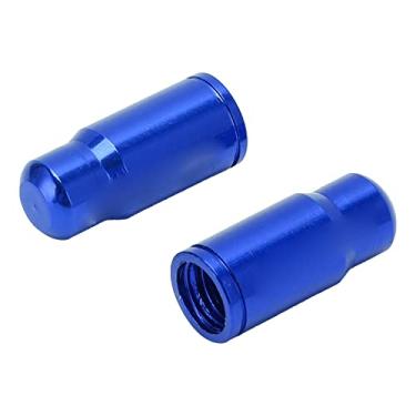 Imagem de Naroote Tampas de válvula de bicicleta, tampas de válvula Presta à prova de chuva para bicicleta de estrada para mountain bike (azul)