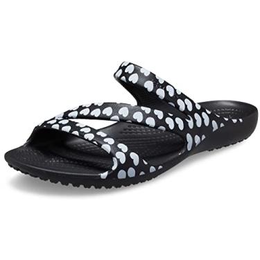 Imagem de Crocs Sandália feminina Kadee II com tiras, Preto/branco, 33