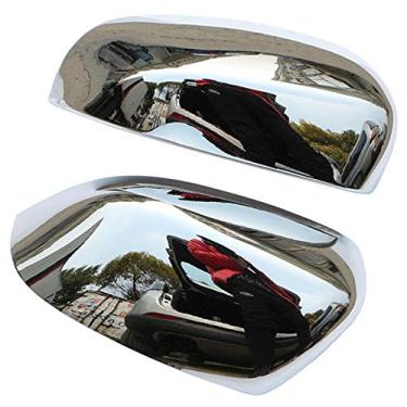 Imagem de JIERS Para Peugeot 208 2014-2017, capas de espelho retrovisor de carro cromadas ABS acessórios adesivos de espelho retrovisor