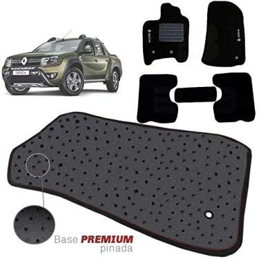 Imagem de Jogo de Tapete Carpete Pinado Compatível com Oroch 2015 16 17 18 19 Impermeável Lavável Logo Bordado 5 Peças