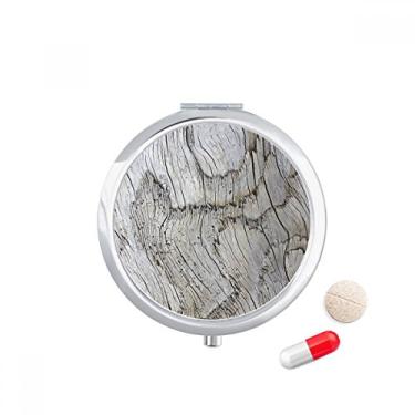 Imagem de Porta-comprimidos com textura de latido velho, listras, cinza, bolso, caixa de armazenamento de medicamentos, dispensador de recipiente